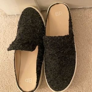BP tweed mule slides
